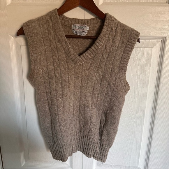 vintage Westchester classics Shetland wool sweater vest for men navy M - Picture 1 of 6